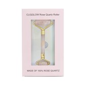 CLIQGLOW Rose Quartz Roller – Glow - Gezichtsroller – Effect – Verkoelend – Verstevigend – Face Roller - 100% natuurlijk rose Quartz – Roller – Gezichtsmassage - Stralende huid - Cadeau - Beauty tool - Lichtroze