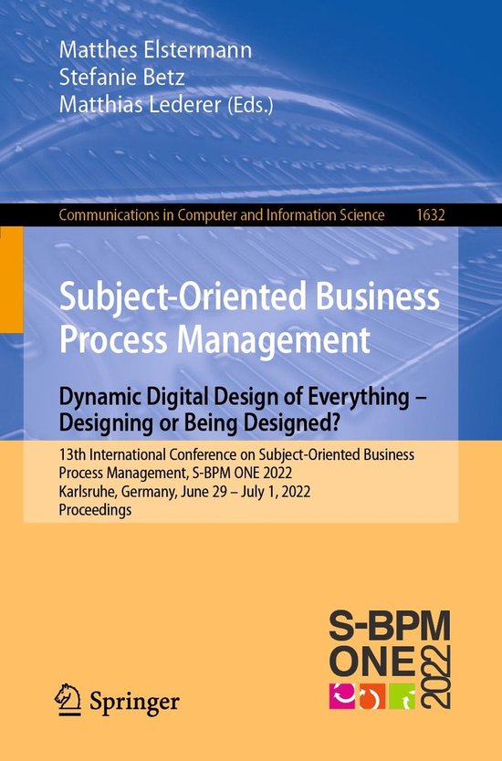 Springer Nature Proceedings Computer Science - Subject-Orien ... - cover