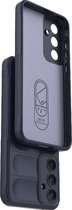 Mobigear Hoesje geschikt voor Samsung Galaxy A55 Telefoonhoesje Flexibel TPU | Mobigear Bumpy Backcover | Galaxy A55 Case | Back Cover - Zwart