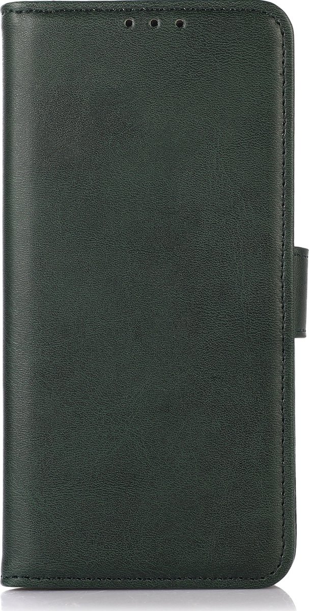Mobigear Telefoonhoesje geschikt voor Samsung Galaxy A55 Hoesje | Mobigear Wallet Bookcase Portemonnee | Pasjeshouder voor 3 Pasjes | Telefoonhoesje voor Pinpas / OV Kaart / Rijbewijs - Groen