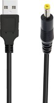 LuTech® USB-A naar DC Plug 4,0 x 1,7mm Kabel - 1,5 Meter - Zwart