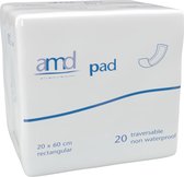 AMD Pad Rectangulaire - Perméable 20 x 60 cm - 1 paquet de 20 pièces