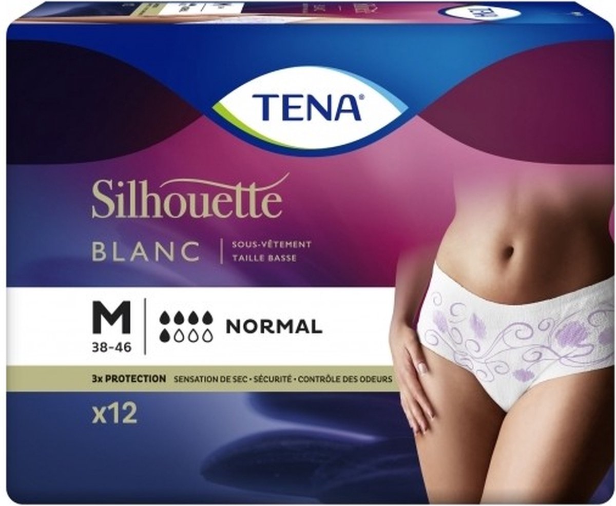 Goedkoopste Tena Silhouette Normal Blank Medium - 12 pakken van 12 stuks