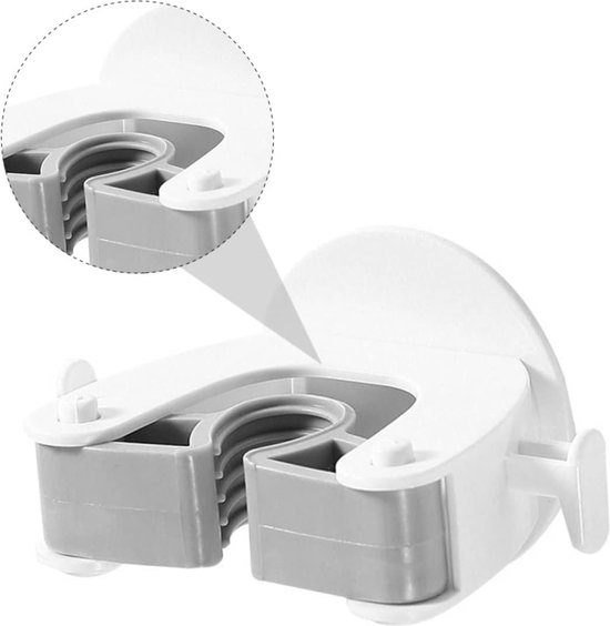 Bezemhouder - 4 stuks - Zelfklevend - Bezem Ophangsysteem - Gereedschaphouder - Wandhouder - Gereedschapshouder - Gereedschapshouder - met Ophanghaken - Mop Ophangsyteem - Hanger Achter de Deuren - Badkamer Accwssoires - gereedschap houder van Topylife — afbeelding 4