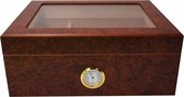 Humidor Desk I met transparant deksel voor ca. 50 sigaren - Luxe sigarenopslag Cigar case