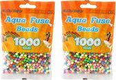 Aquabeads – 2000 stuks in 12 verschillende kleuren– aquabeads navulling – aqua fuse beads merk