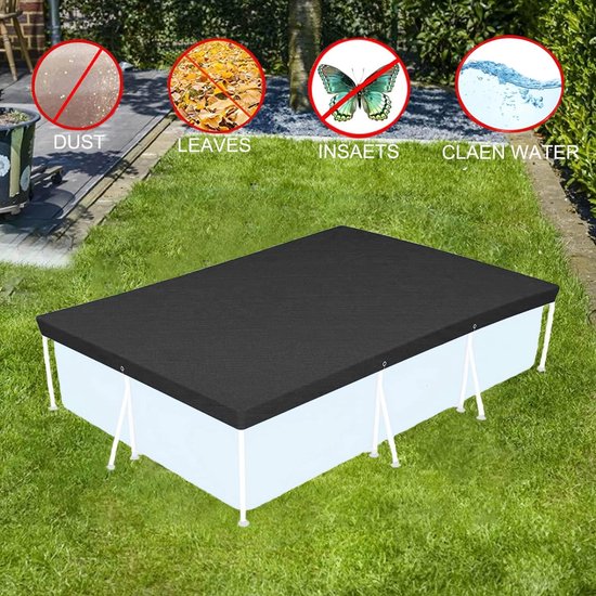 Afdekzeil voor rechthoekig zwembad 1000 x 500 cm (zeilmaat: 1060 x 560