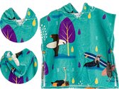 ABSRB Surfponcho Surfanimals Kids - Sneldrogend, 50% katoen en 50% polyester - Strandhanddoek voor kinderen, surfers, zwemmers - poncho