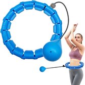 Hoelahoep voor volwassenen om af te vallen - Afneembare knopen - Instelbaar gewicht - Auto-spinning-bal - Fitness - Paars Hula hoop