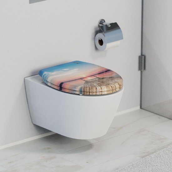WC sedátko SCHÜTTE FLOWERS&WOOD | DUROPLAST, SOFT CLOSE s automatickým