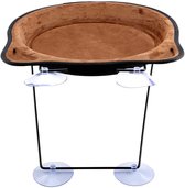 Cat Hanging Bed Platform Window Suction Cup Hanging Nest Pet Hammock for House Windowsill in Coffee Color cat window perch