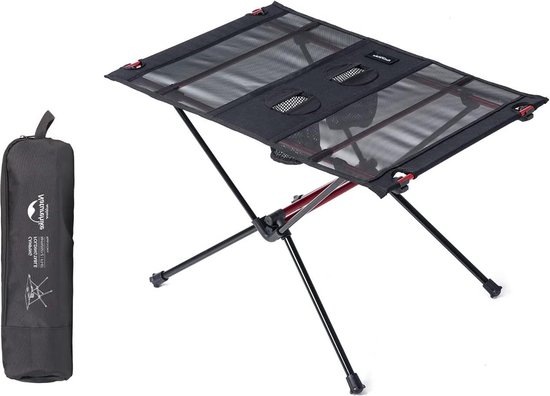 Foto: Kleine ultralight klaptafel outdoor draagbare klaptafel wandeltocht camping tuin zwart met gratis verzending camping table