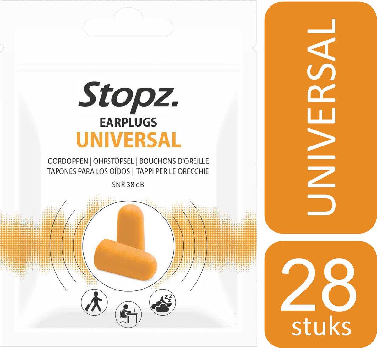 Goedkoopste Stopz. Universal slaapoordoppen - 28 stuks | snurken - gehoorbescherming - slaaphulp - sleep deep - sleep plugs