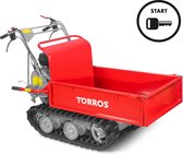 Bol.com Rupsdumper vlakke kipbak 300kg 65pk 4 snelheden elektrische start Torros MRP300E aanbieding