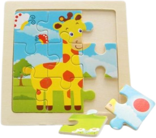 Puzzle enfant Bois - Puzzle 9 pièces - 9 puzzles - Puzzle en bois - Forfait économique - Animaux - Voitures - Dinos