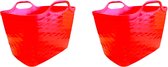 Curver - Opbergmand - Flexi Basket - 27 Liter - Rood - PAKKET - 2 stuks