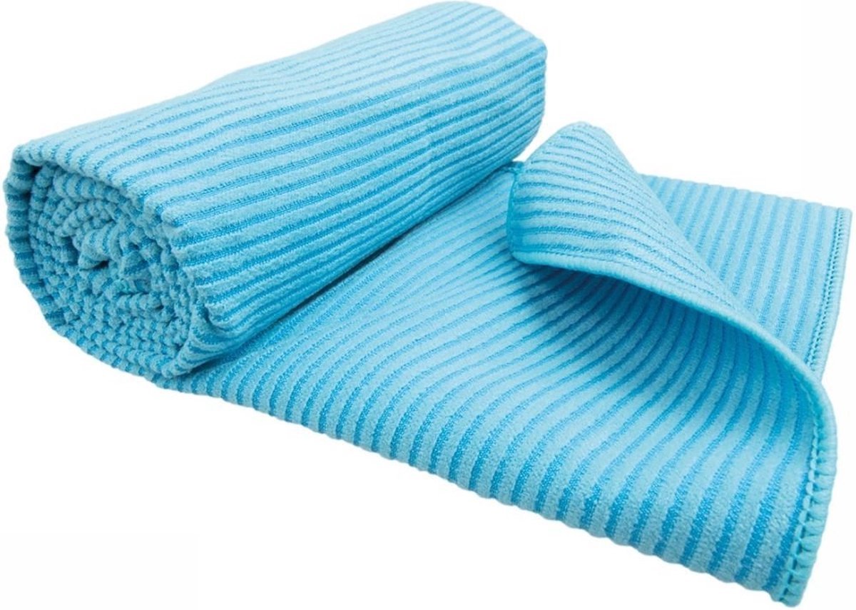 Rubytec Luxe Handdoek - 90 x 40 cm - Antibacterieel - Absorberend - Sneldrogend - Compact & Lichtgewicht - Microfiber - Maat M - Blauw