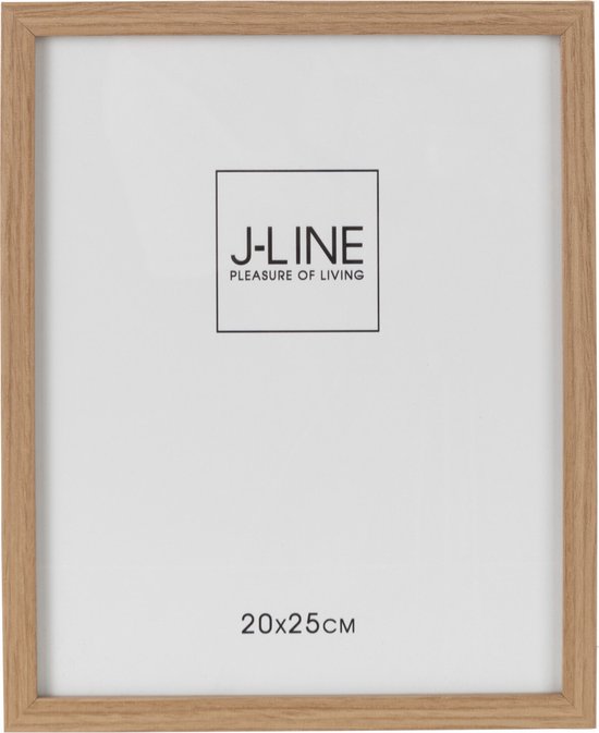 J-Line fotolijst - fotokader Basic - hout - naturel - medium - 2 stuks