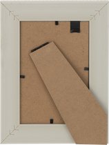 J-Line cadre photo Tissé - bois - beige clair - 4 pièces