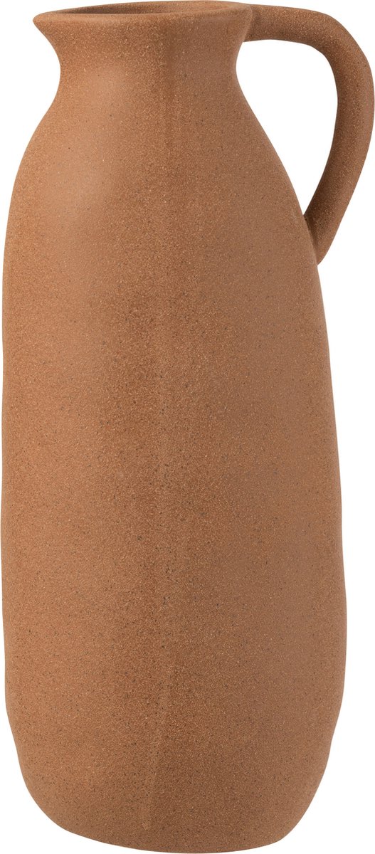 J-Line vaas Kruik - keramiek - bruin - large - 36 cm hoog Oranje