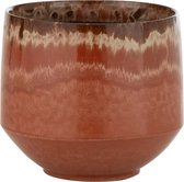 J-Line Cache Pot Aline Ceramique Rouge Medium