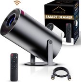 Homezie Beamer | Nieuw design | Donkergrijs | WiFi, HDMI, Bluetooth | 4K support | Projector