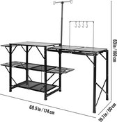 Brivia Opvouwbare Camping Tafel - Outdoor Tafel - Hoge Kwaliteit - Inclusief Meeneemtas - Draagbaar - Campingtafel - Picknicktafel