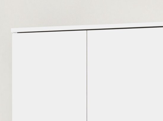 Interiax Opbergkast - Kledingkast 'Amelie' - 2 Deuren & 4 Legplanken | Wit | 180x60x40 cm