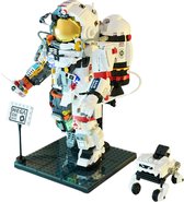 Ainy - Nanoblocks Astronaut Star Ruimtevaarder | Space Wars Defender | Classic Creator STEM speelgoed technisch robot bouwpakket | 1434 bouwstenen (niet compatibel met lego