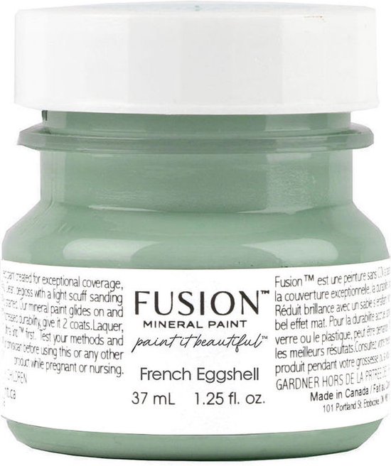 Foto: Fusion mineral paint meubelverf groen acrylverf french eggshell 37 ml