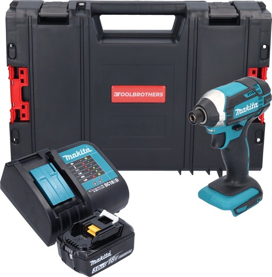 Makita DTD 152 SF1J-R Accu-slagmoersleutel 18 V 165 Nm 1/4" + 1x oplaadbare accu 3.0 Ah + lader + RHINO