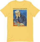 Vincent van Gogh 'Portret van Dr. Gachet' ("Portrait of Dr. Gachet") Beroemd Schilderij T-Shirt | Unisex Klassiek Kunst T-shirt | Geel | XL