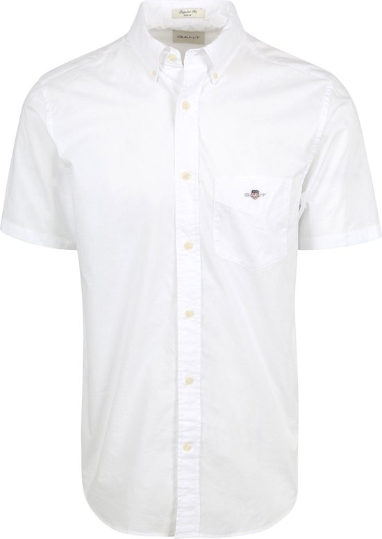 Gant - Chemise Manches Courtes Wit - Homme - Taille L - Coupe Regular
