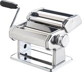 Handmatige Pastamachine met 9 Instelbare Diktes en Dubbele Snijder van Roestvrij Staal (Zilverkleurig) met Italiaans Design pasta roller