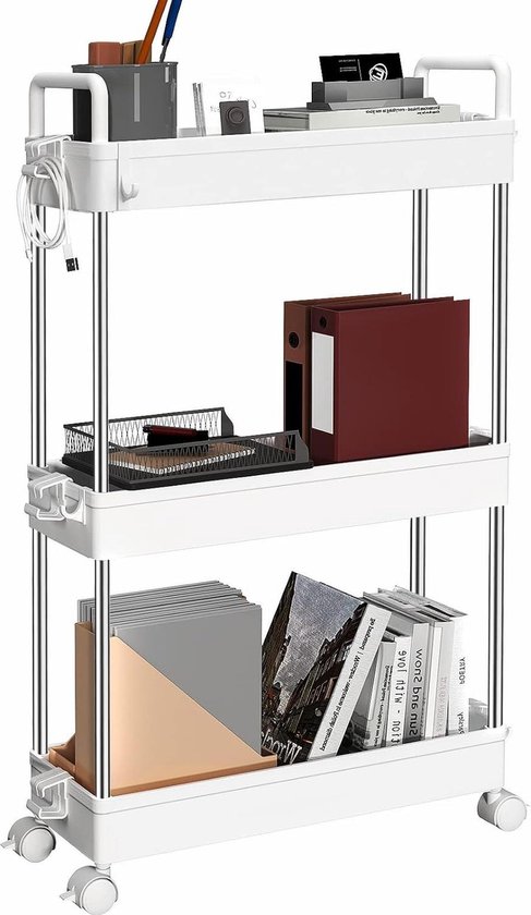 Opbergtrolley op Wielen – Ideaal Keuken Badkamer – Ruhhy