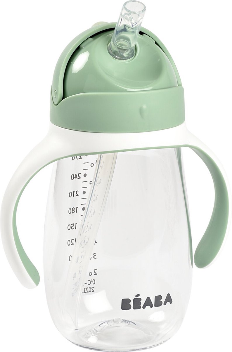 Goedkoopste Béaba Drinkbeker - Rietjesbeker 300 ml - Lekvrij - Verwijderbare Handvatten - Vanaf 8 Maanden - Groen