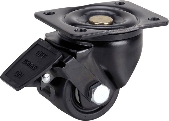 GAMMA | Dornerhelm zwenkwiel op plaat met rem 125 mm 100 kg kopen