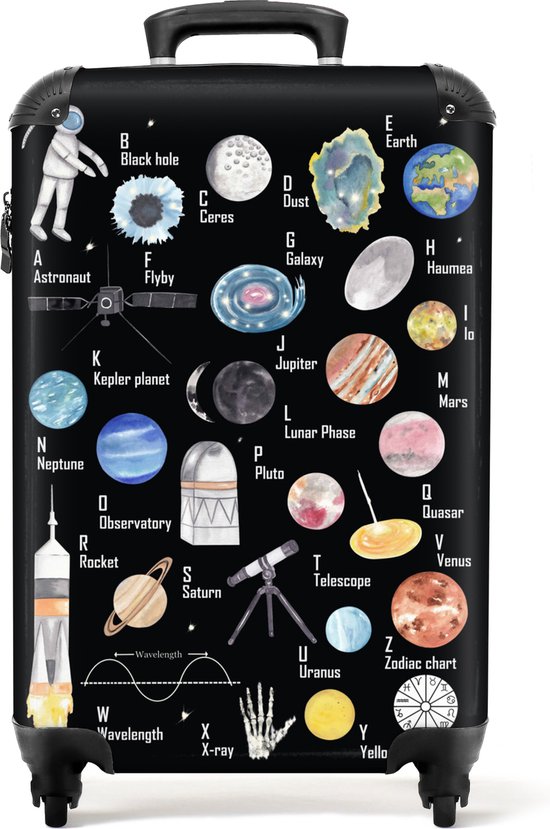 Valise cabine enfant Alphabet Planètes