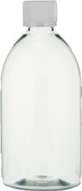 Lege Plastic Fles 500 ml Transparant - met verzegeldop - set van 10 stuks - navulbaar - leeg