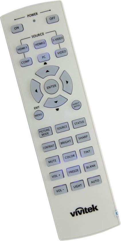 Télécommande compatible avec le projecteur VIVITEK D5190HD, remplace 5041824300 / 5041845500