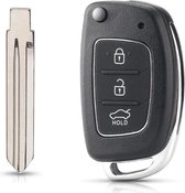 Auto Klapsleutel - Sleutel Behuizing 3 Knoppen Geschikt Voor Hyundai Ix35 I45 Santa Fe Accent I40 I20