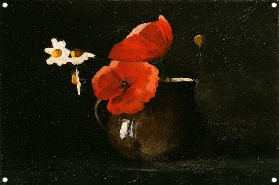 Bloemen in een vaas - Odilon Redon tuinposter - Bloemen posters - Tuinposter Oude meesters - Muurdecoratie buiten - Tuinschilderijen voor buiten - Tuindecoratie tuinposter 120x80 cm