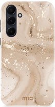 MIO MagSafe Samsung Galaxy A55 Hoesje | Hard Shell Back Cover | Geschikt voor MagSafe | Gold Marble