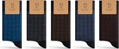 RAFRAY Bamboe Sokken - Moire - Bamboo Socks - Premium Dunne Bamboe Sokken in Cadeaubox - 5 paar - Maat 40-44