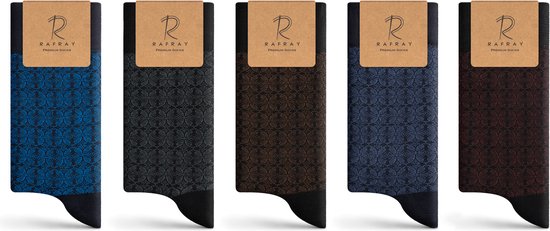 Rafray Socks - Moire Bamboo Socks - Premium Bamboe Sokken Gift box - 5 paar - Maat 40-44