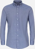 Redmond comfort fit overhemd - popeline - blauw - Strijkvriendelijk - Boordmaat: 47/48