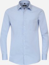Redmond comfort fit overhemd - popeline - blauw - Strijkvriendelijk - Boordmaat: 45/46