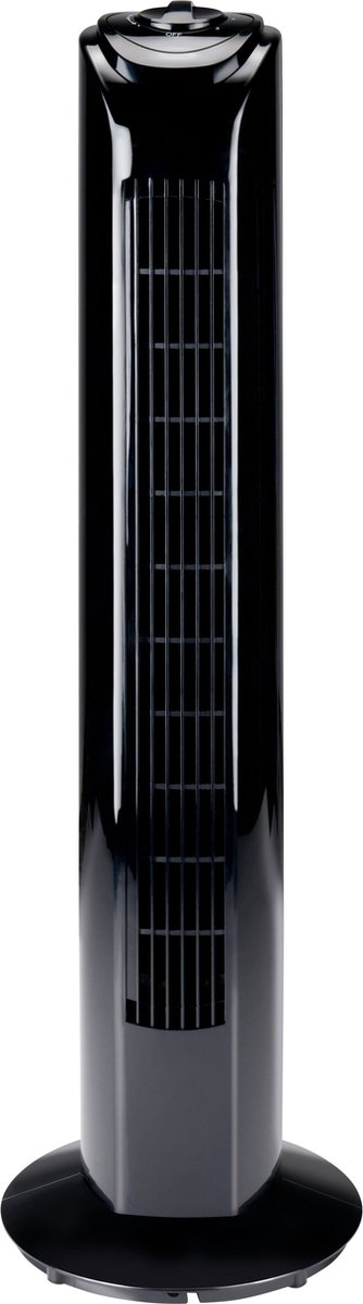 Lifetime Air Torenventilator - Ventilator met 3 Snelheden - Draaibare Ventilator Staand - Vloerventilator 54dB - Perfect voor Slaapkamer en Kantoor - Netstroom Kabel 1,5M - 81 x 67 cm - Zwart