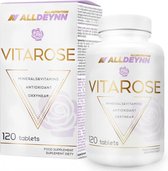 Alldeynn | Vitarose | Tabletten | Mineralen en vitamines | 120 stuks | Ondersteuning gezondheid, schoonheid | Enzymen | Energie, Weerstand, Werking spieren, Hersenen, gezonde Botten | Nutriworld