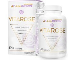 Alldeynn | Vitarose | Tabletten | Mineralen en vitamines | 120 stuks | Ondersteuning gezondheid, schoonheid | Enzymen | Energie, Weerstand, Werking spieren, Hersenen, gezonde Botten | Nutriworld